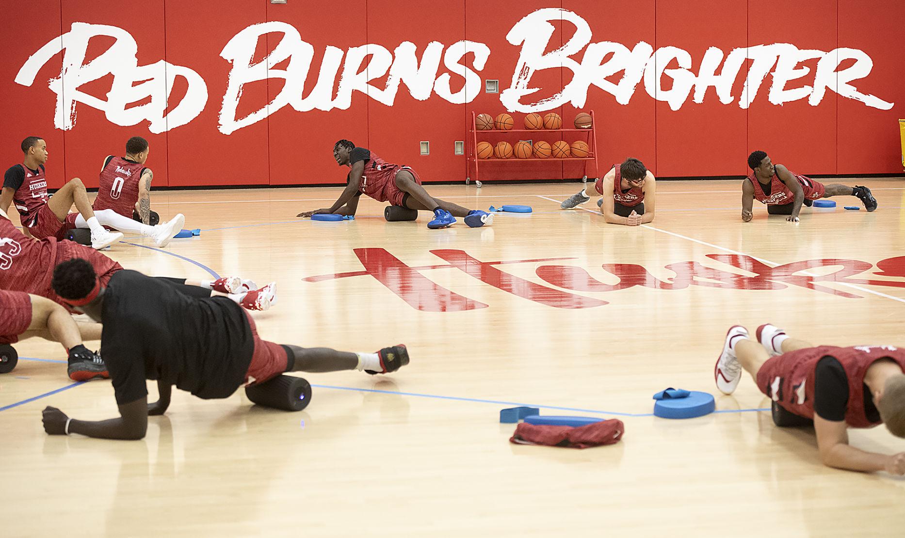 NU men's basketball practice, 10.5